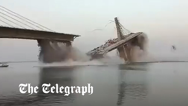 印度跨恒河大桥二次垮塌：各国网友热议印度制造之质量